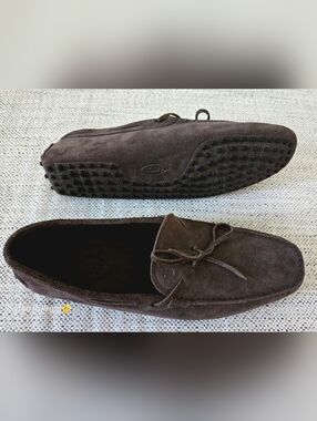 NWT TOD'S Gommino Brown Suede Driving Loafers Size:11 Made In Italy